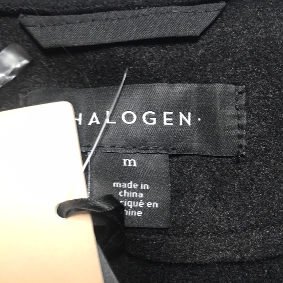 Black Car Coat  by Halogen wool blend - Picture 5 of 7